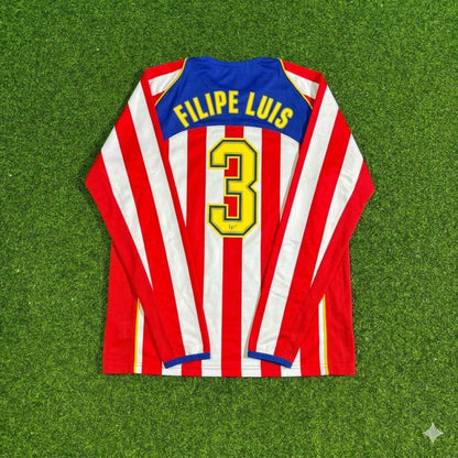 Filipe Luís #3 Atlético Madrid Spider-Man Langarm Retro-Fußballtrikot