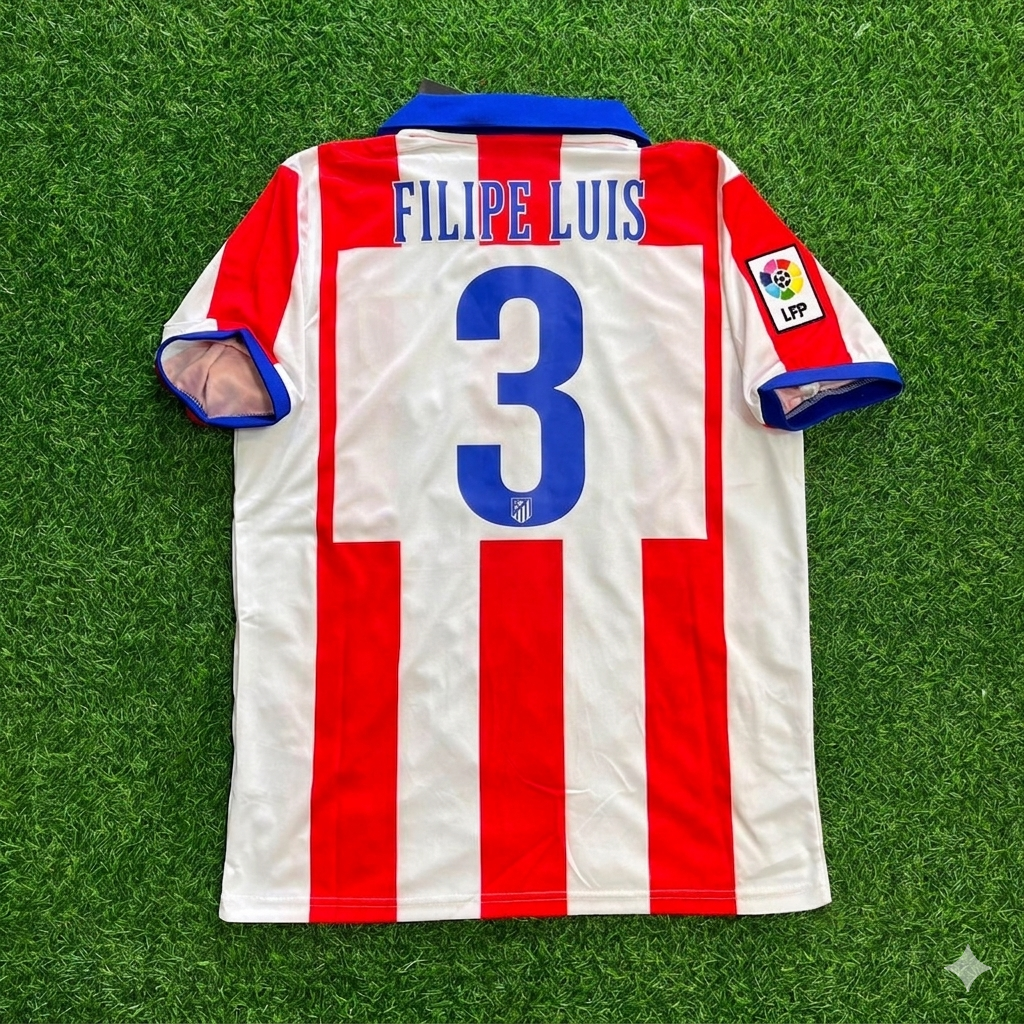 Filipe Luis 3 Atlético Madrid Domicile 2014/15 Maillot Rétro de Football