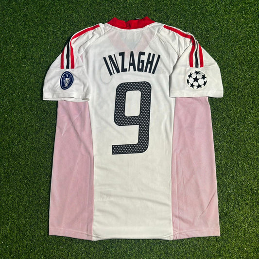 Filippo Inzaghi AC Mailand 2003 Champions League Finale Weißes Retro Fußballtrikot