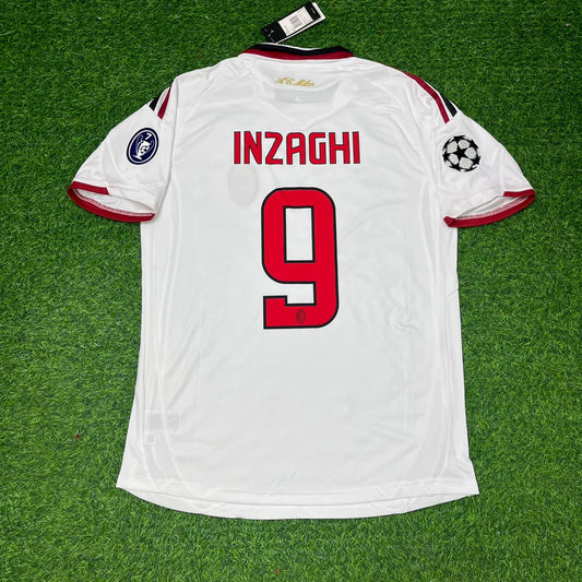 Filippo Inzaghi Milan Saison 2009 2010 Weißes Retro-Trikot