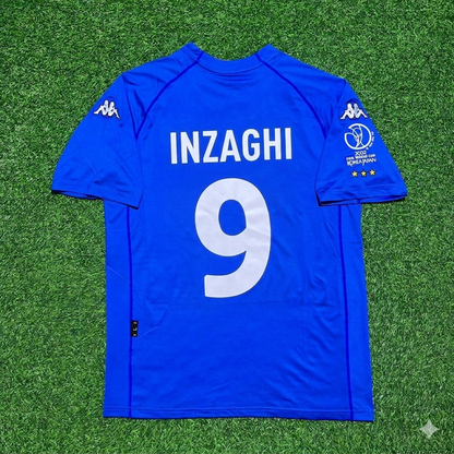 Filippo Inzaghi #9 Italy 2002 World Cup Home Retro Jersey