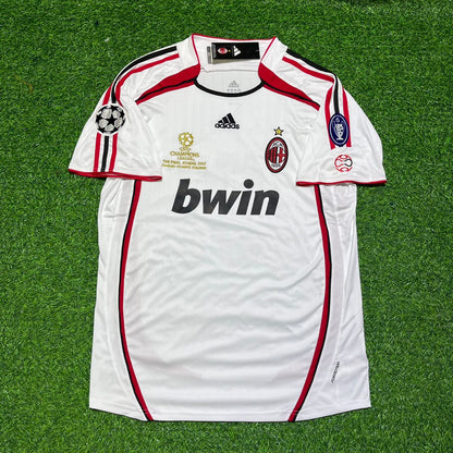 Filippo Inzaghi Milan 2007 Final White Retro Soccer Jersey Trikot Soccer Shirt
