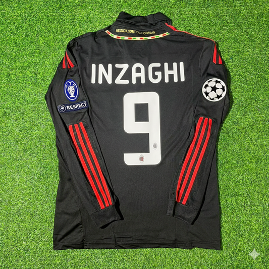 AC Milan 2011/12 Red and Black Retro Football Jersey – Filippo Inzaghi