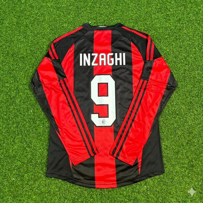 Maillot de football rétro à manches longues domicile de l’AC Milan 2010/11 – Filippo Inzaghi