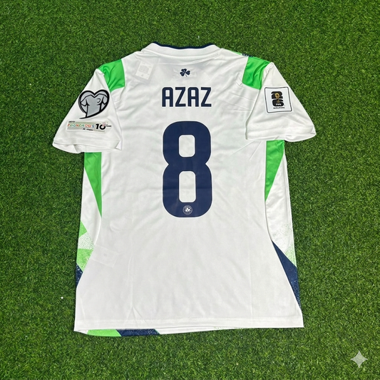 Finn Azaz #8 Ireland 2026 World Cup Qualifiers Green White New Season Football Jersey