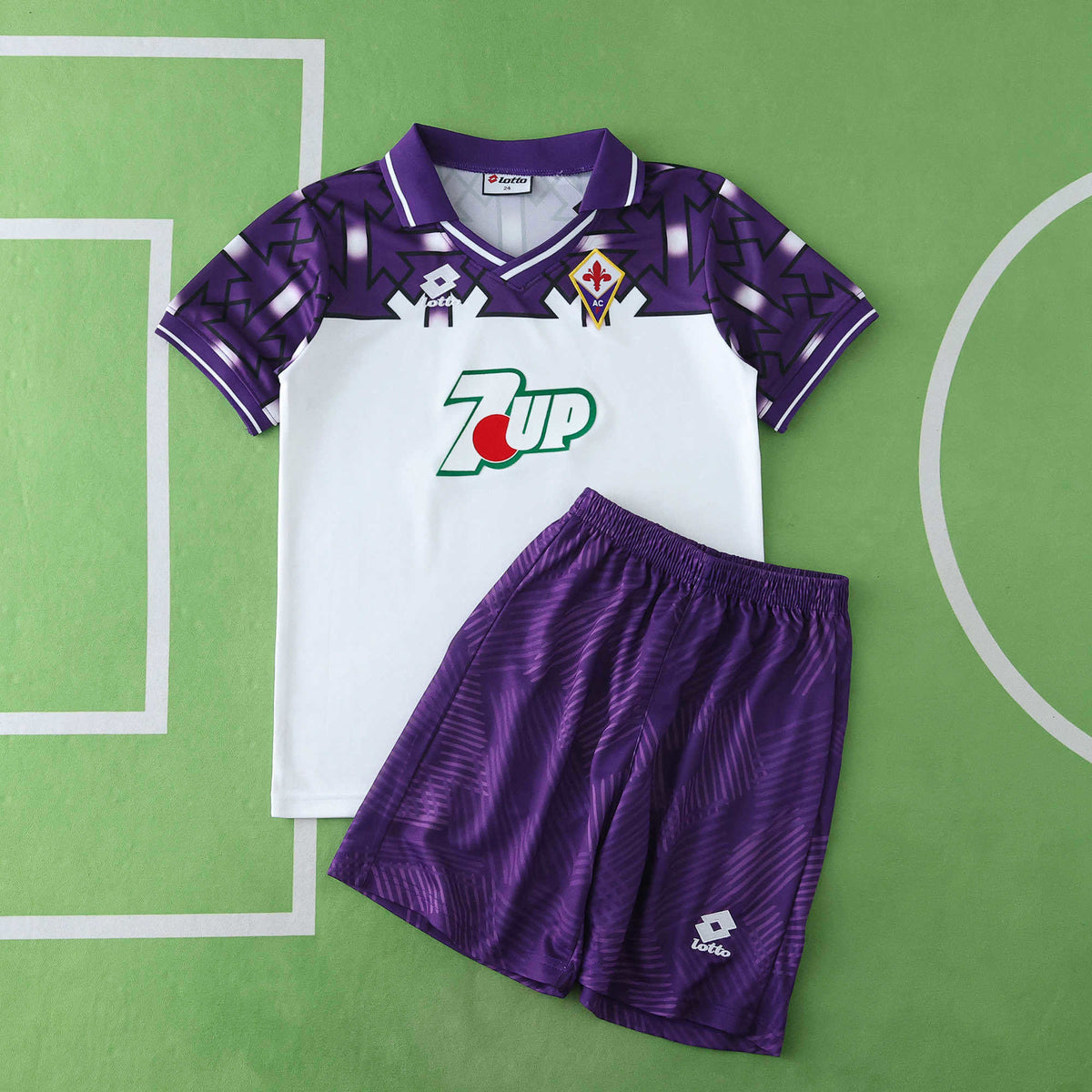 ACF Fiorentina 1992-1993 Season Retro Kids Away Football Jersey Trikot Maillot