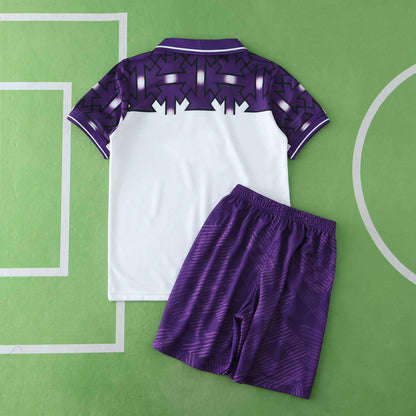 ACF Fiorentina 1992-1993 Season Retro Kids Away Football Jersey Trikot Maillot