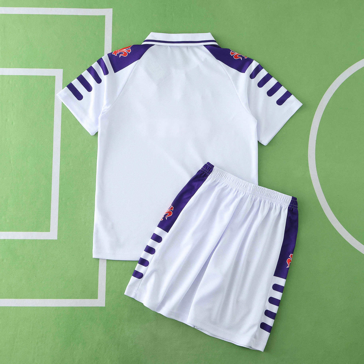 ACF Fiorentina 1998-1999 Season Retro Kids Away Football Jersey Trikot Maillot