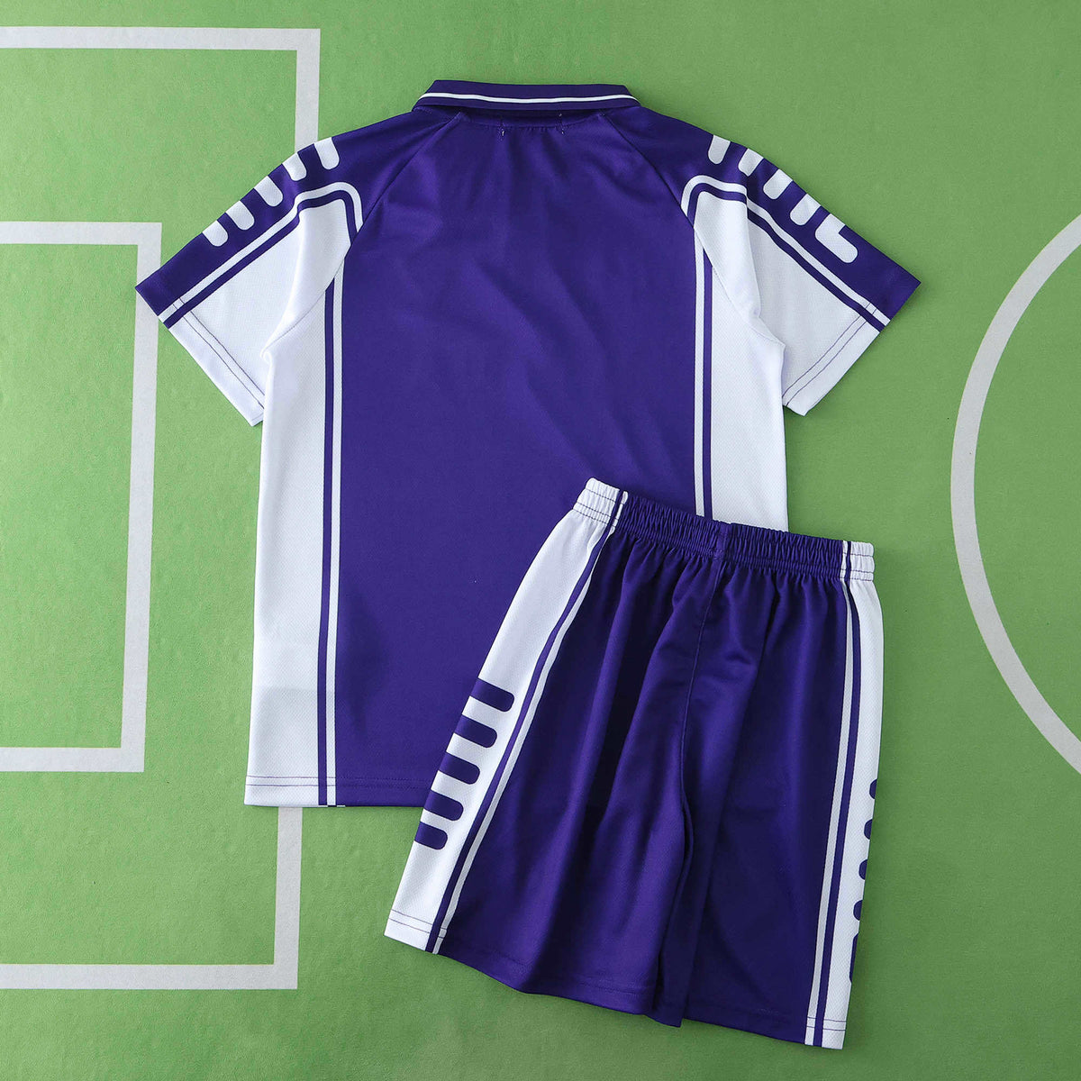ACF Fiorentina 1999-2000 Season Retro Kids Home Football Jersey Trikot Maillot