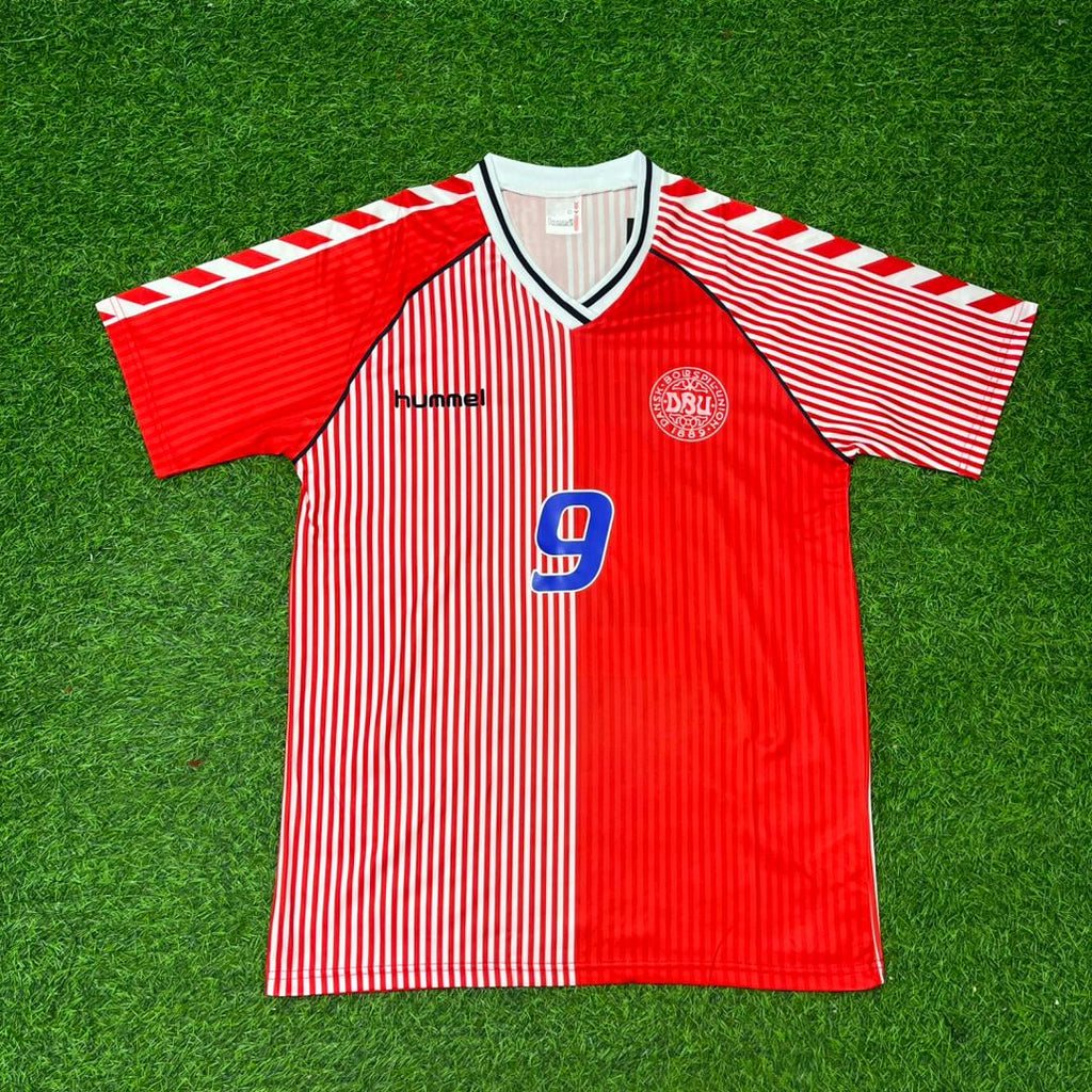 Flemming Povlsen Denmark Retro Football Jersey