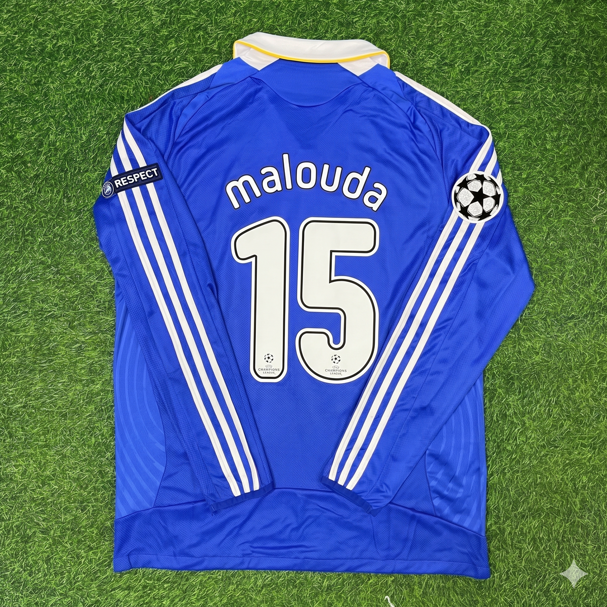 Camiseta de fútbol de manga larga del Chelsea de la final de la Liga de Campeones 2008 – Florent Malouda