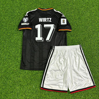 Florian Wirtz #17 Germany 2026 World Cup Kids Black Style Football Jersey