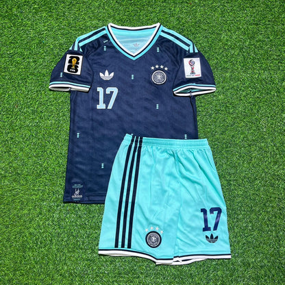 Florian Wirtz 17- Germany 2026 World Cup Kids  Football Jersey Kit