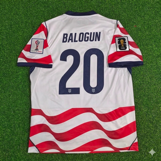 Folarin Balogun 20- USA 2026 World Cup Home Football Jersey