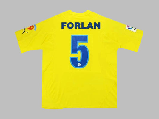 Diego Forlan 5 – Villarreal 2009–2010 Retro Heimtrikot – | Trikot | Maillot Fußballtrikot