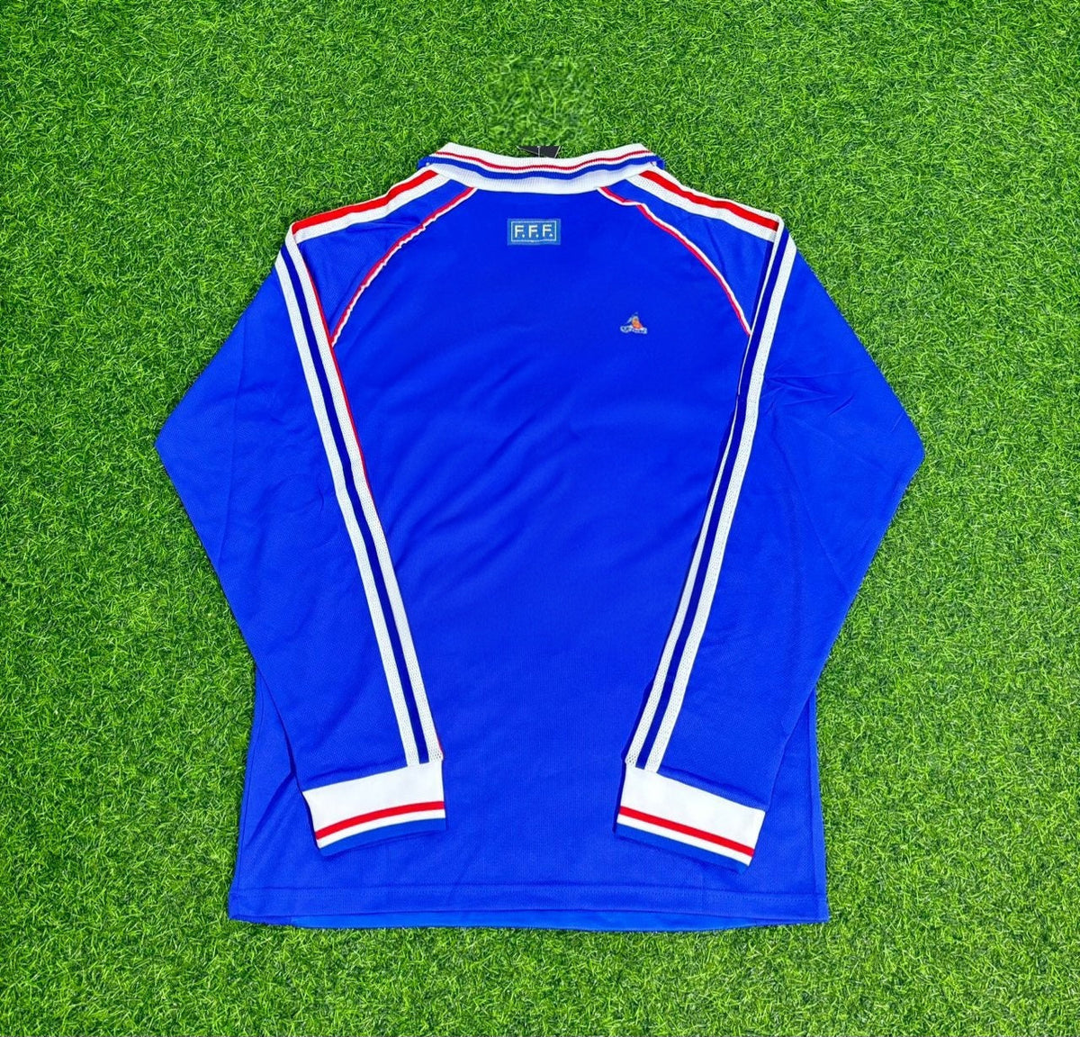 Frankreich 1998 WM Retro Langarm-Fußballtrikot