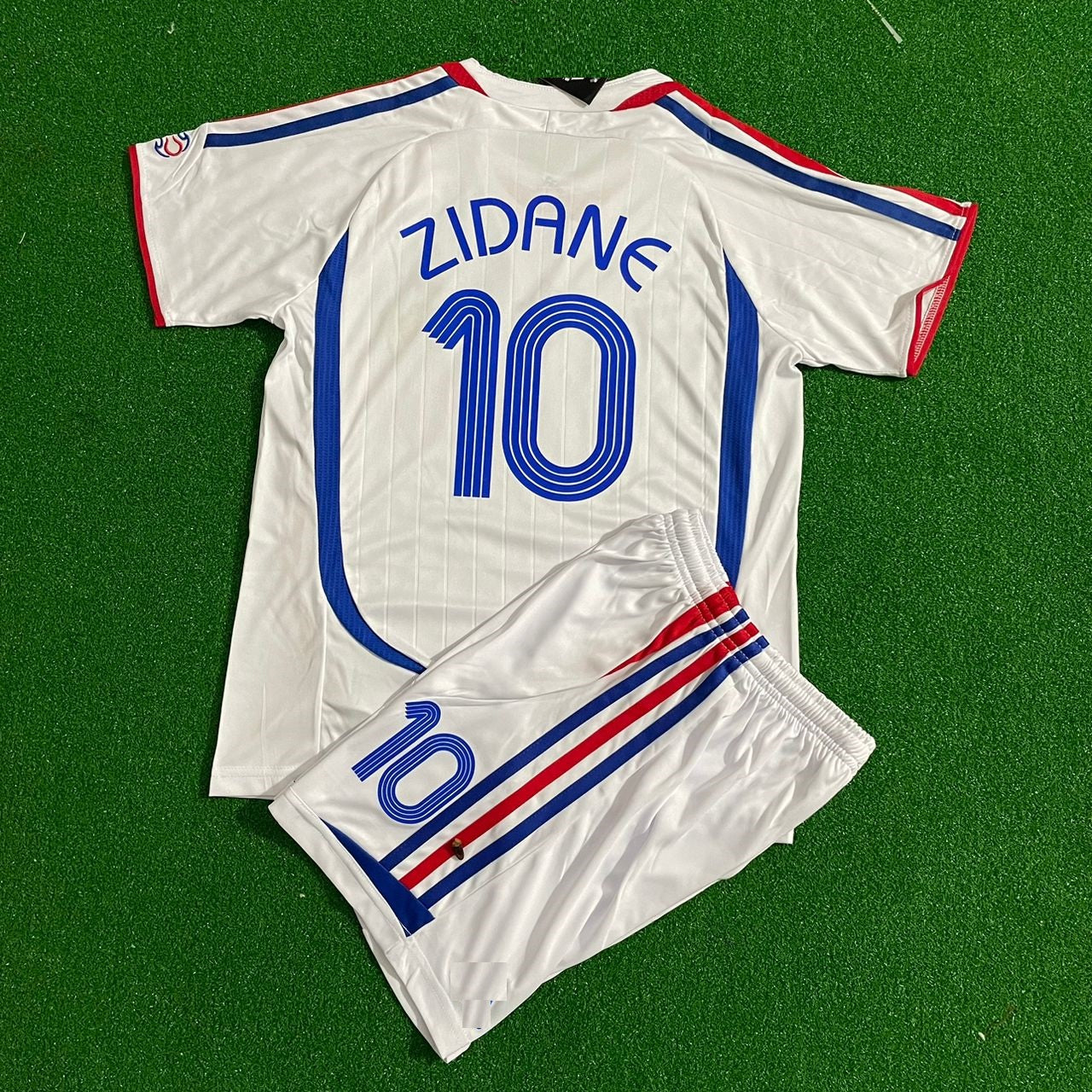 Zinedine Zidane Frankreich WM 2006 Retro Kinder Trikot – | KinderTrikot Maillot Enfant Soccer Shirt