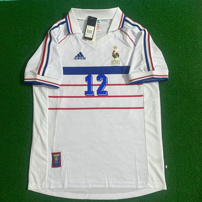 Thierry Henry – Frankreich 1998 Weltmeisterschaft Weißes Retro-Trikot – | Trikot | Maillot Retro