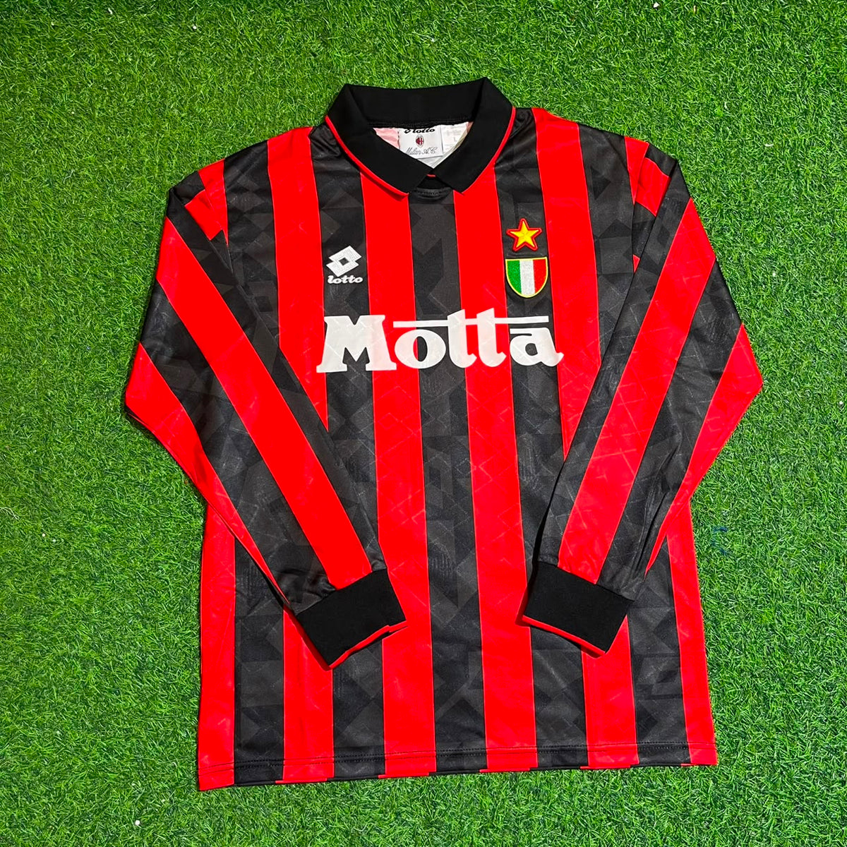 Franco Baresi #6 AC Milan 1993 1994 Home Long Sleeve Retro Jersey