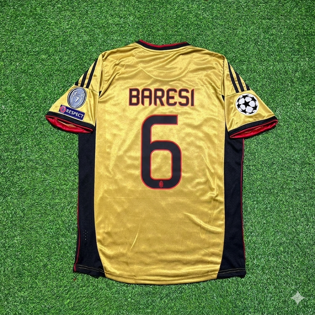 AC Milan Gold-Retro-Trikot – Franco Baresi 6