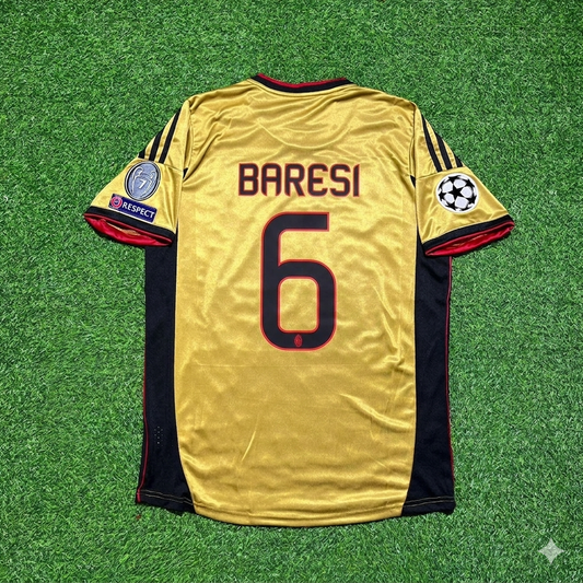 AC Milan Gold Retro Jersey – Franco Baresi 6