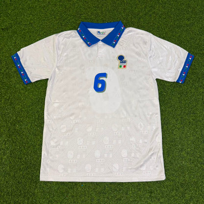 Franco Baresi Italy 1994 World Cup White Retro Football Jersey Kit