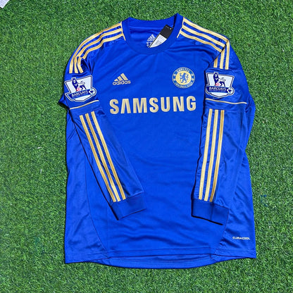 Chelsea 2012/13 Premier League Patch Blue Retro Football Jersey – Frank Lampard
