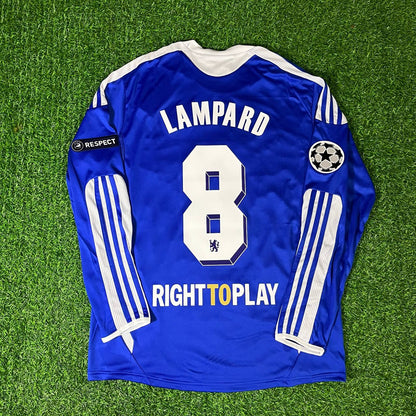 Frank Lampard Chelsea Champhions League 2012 Munich Final Retro Long Sleeve Jersey Soccer Shirt