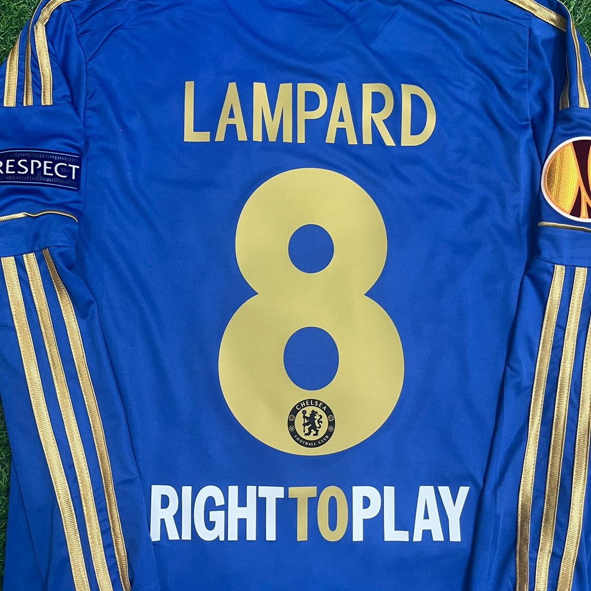 Chelsea 2013 Europa League Final Amsterdam Blue Retro Football Jersey – Frank Lampard
