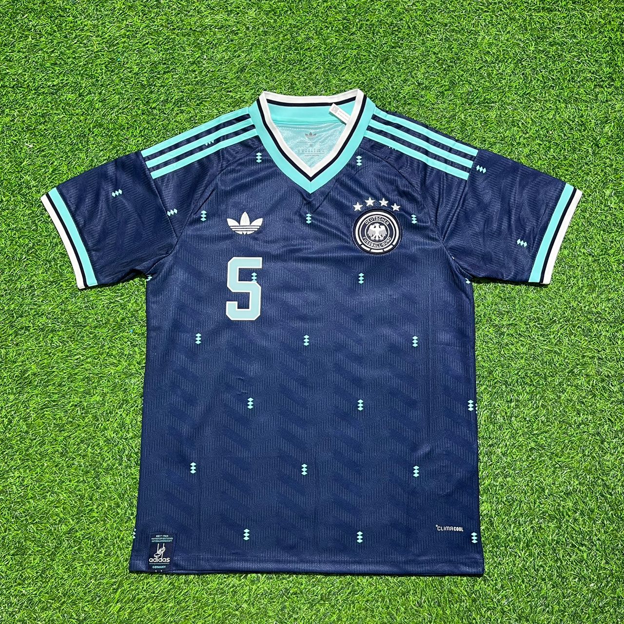 Franz Beckenbauer #5 Deutschland Retro Blaues Auswärtstrikot