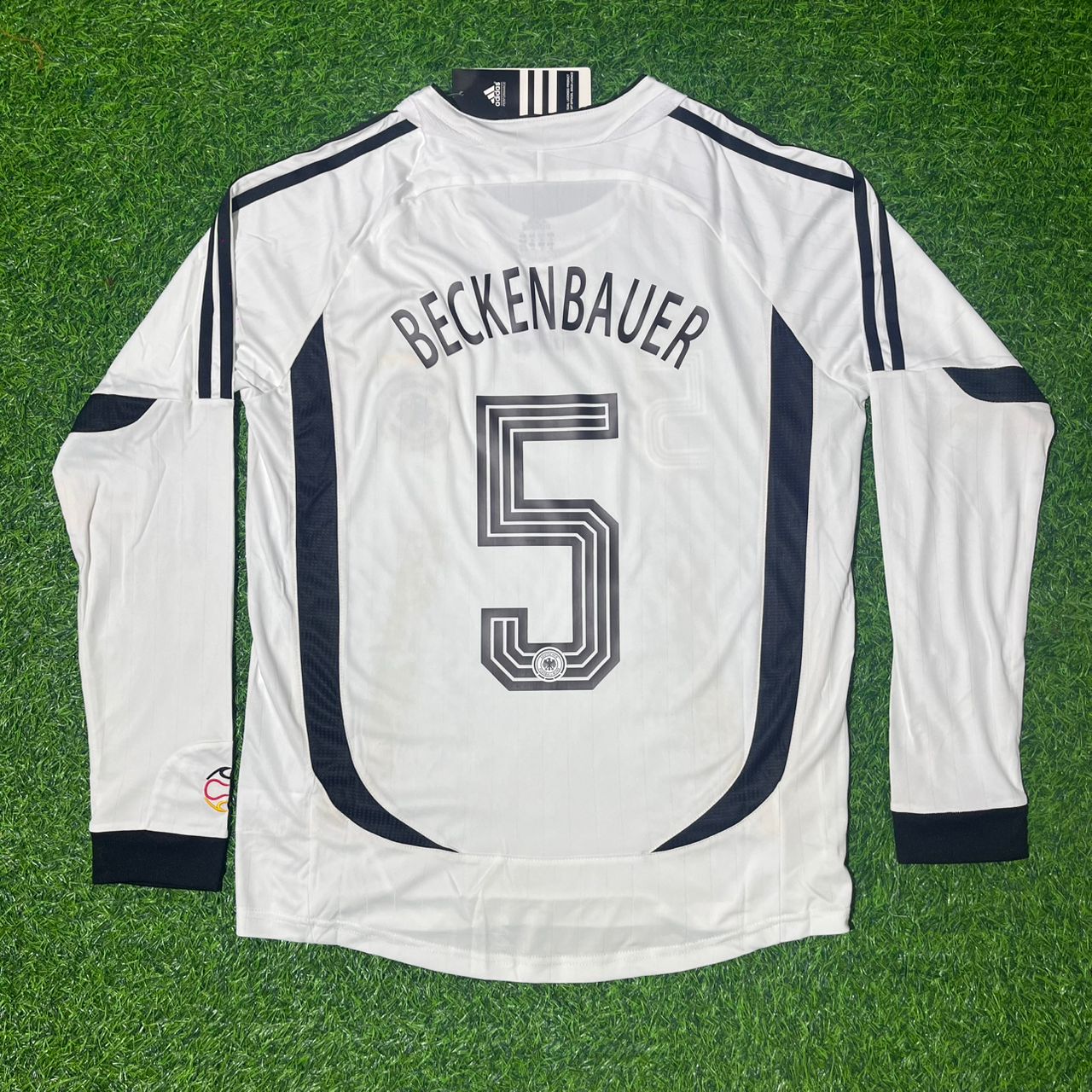 Franz Beckenbauer Germany World Cup Long Sleeve White Retro Football Jersey