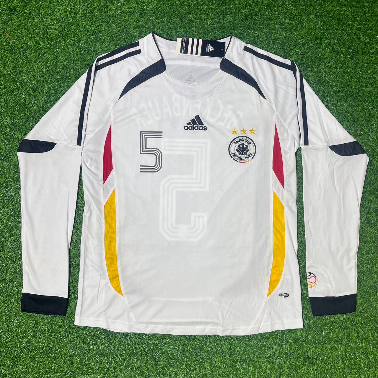 Franz Beckenbauer Germany World Cup Long Sleeve White Retro Football Jersey