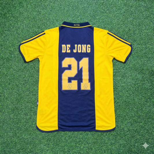 Ajax Yellow Retro Football Jersey – Frenkie de Jong