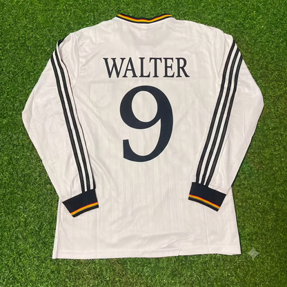 Germany 1996 EURO Final Home Long Sleeve Retro Football Jersey – Fritz Walter