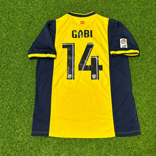 Maillot de football jaune extérieur Gabi #14 Atlético Madrid 2013-2014