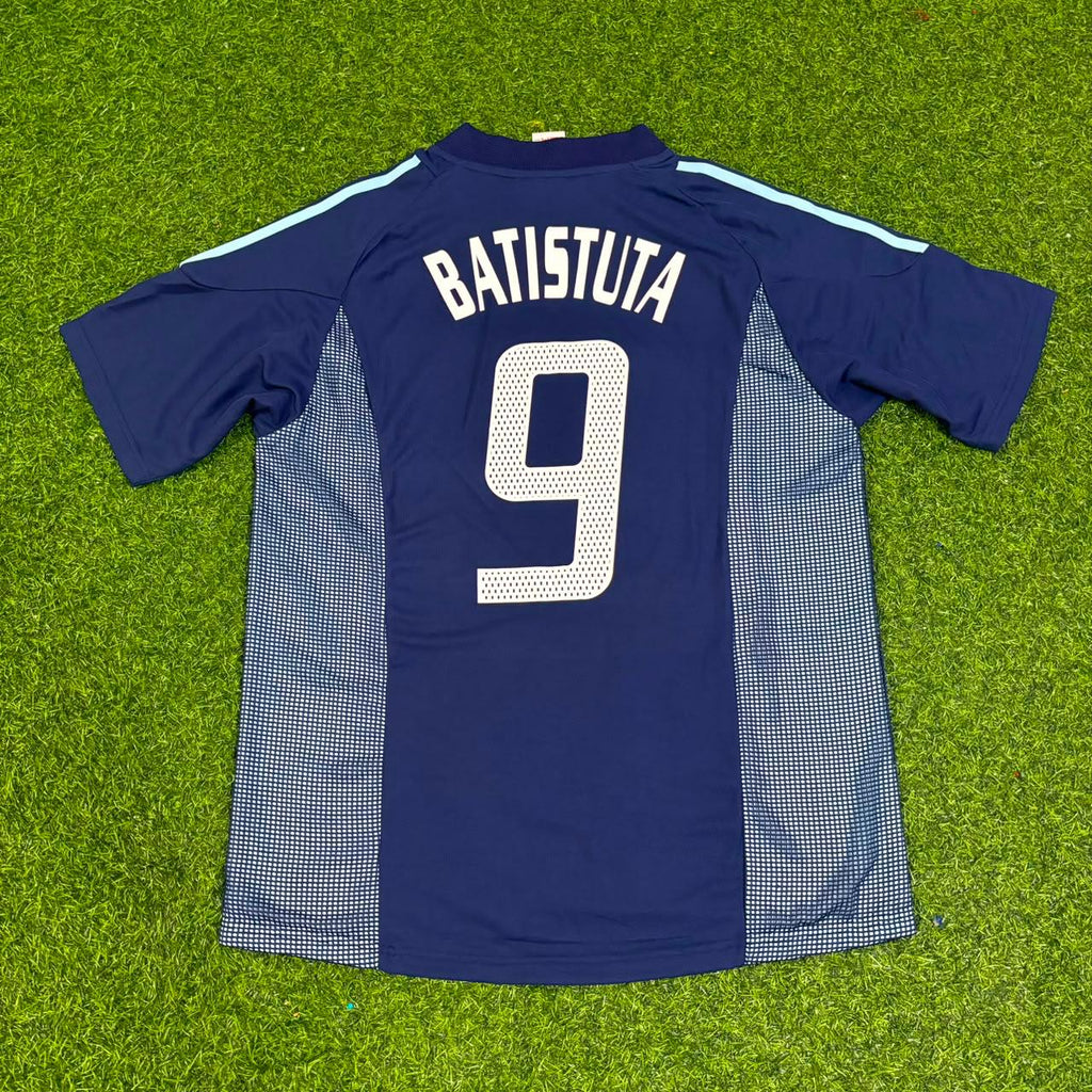 Gabriel Batistuta Argentinien Saison 2002/2004 Blaues Retro-Fußballtrikot