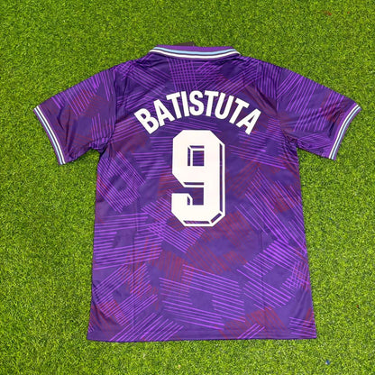Gabriel Batistuta #9 Fiorentina 1992/1993  Season Home Retro Football Jersey Trikot Maillot
