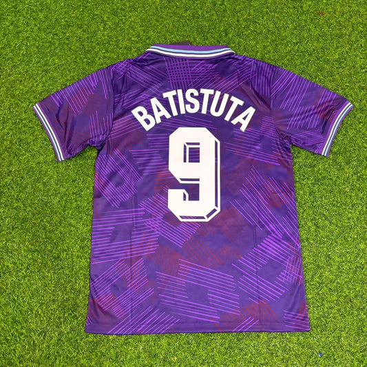Gabriel Batistuta #9 Fiorentina 1992/1993  Season Home Retro Football Jersey Trikot Maillot
