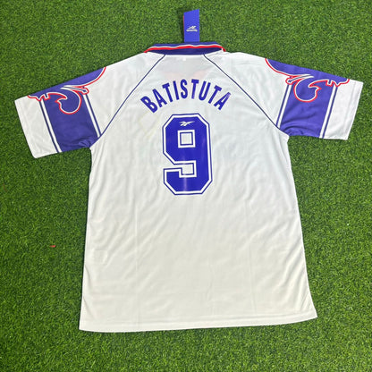 Gabriel Batistuta Fiorentina 1995–1997 Retro White Football Jersey