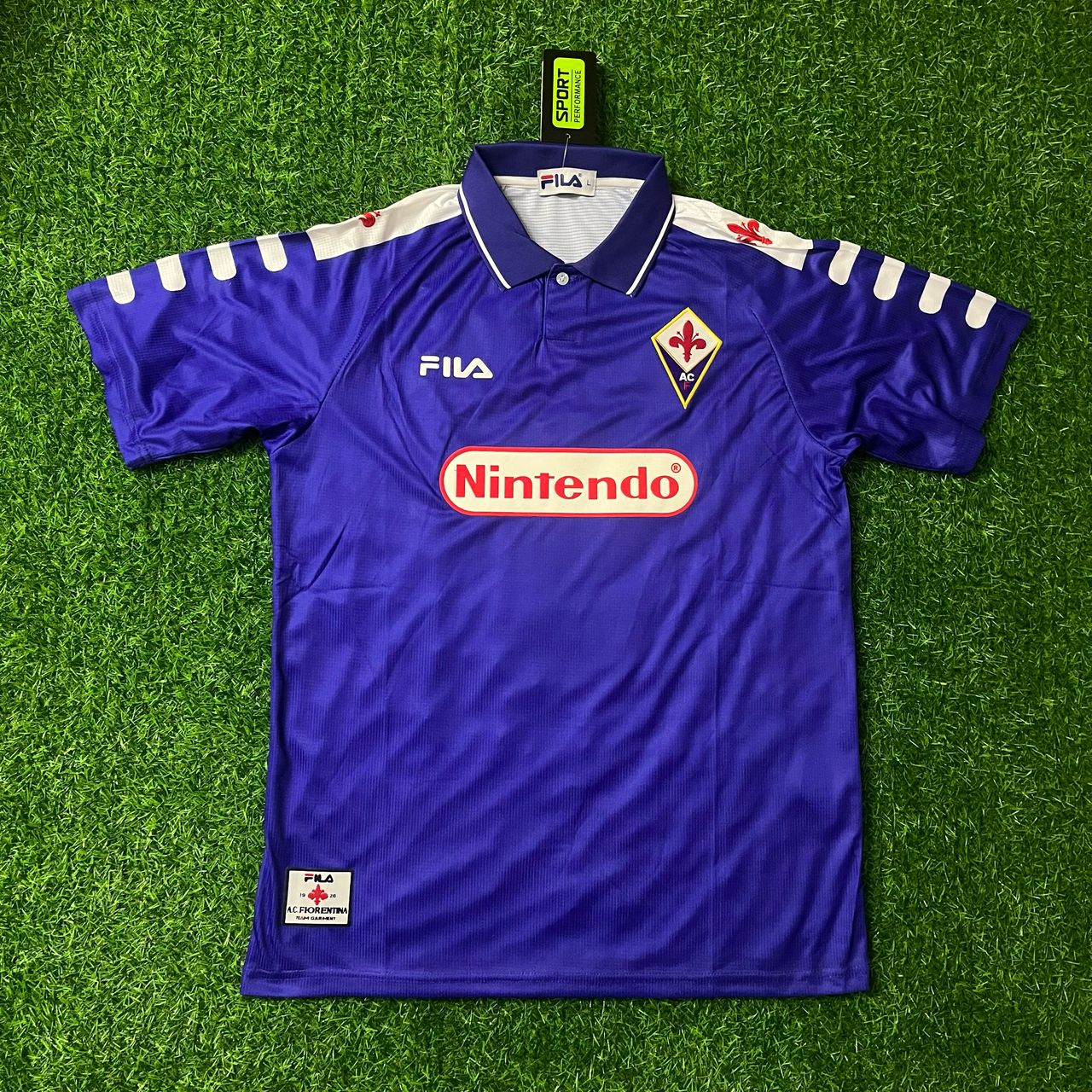Gabriel Batistuta 9 Fiorentina 1998 Retro Purple Kit Jersey Trikot