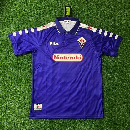 Gabriel Batistuta 9 Fiorentina 1998 Retro Lila Trikot
