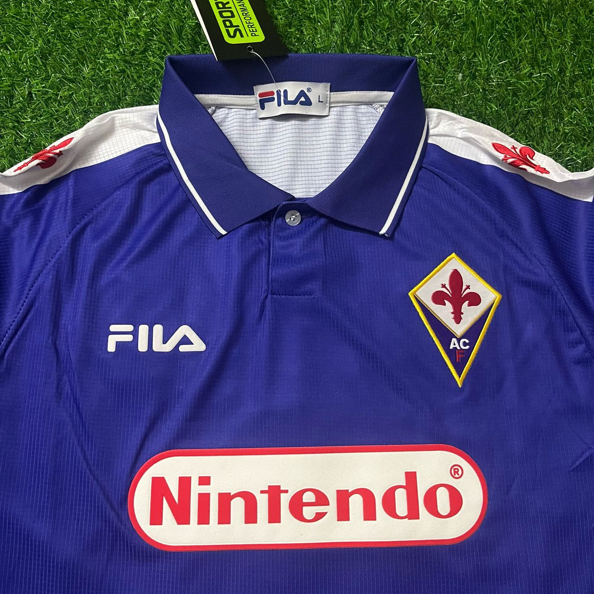 Gabriel Batistuta 9 Fiorentina 1998 Retro Purple Kit Jersey Trikot