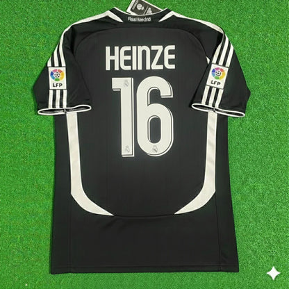 Gabriel Heinze Real Madrid 2006-2007 Black Jersey Soccer Shirt