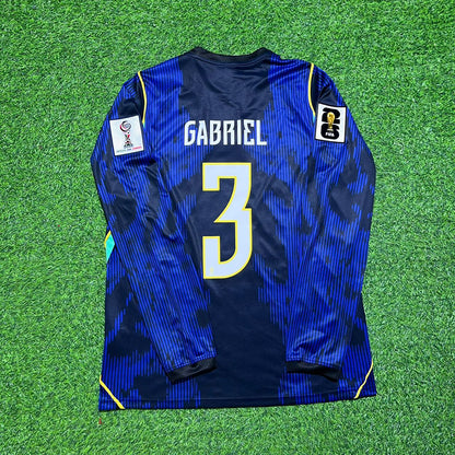 Maillot Extérieur Bleu Manches Longues Gabriel Magalhães #3 Brésil Coupe du Monde 2026
