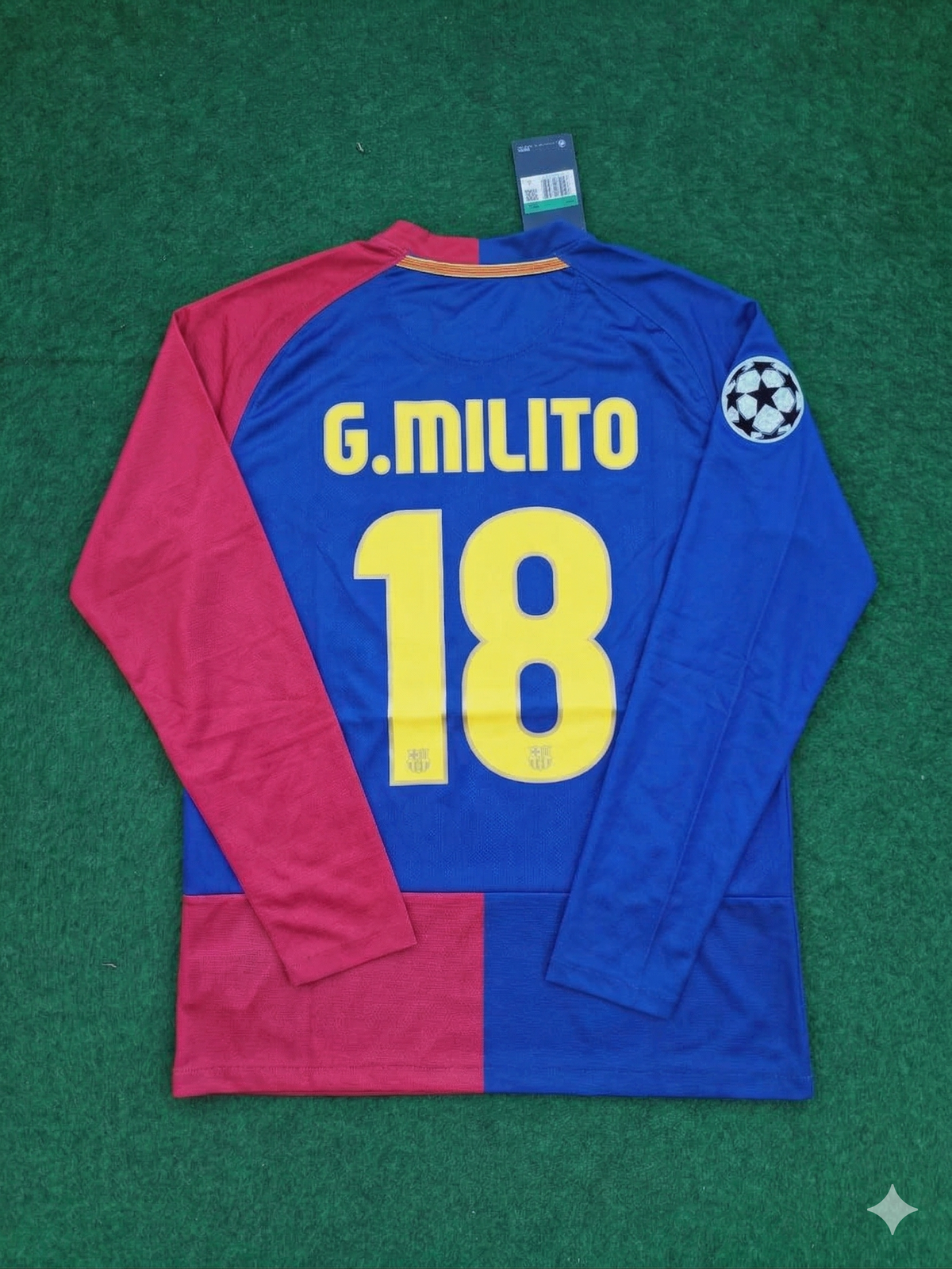 Gabriel Milito Barcelona 2009 Champions League Final Retro Jersey