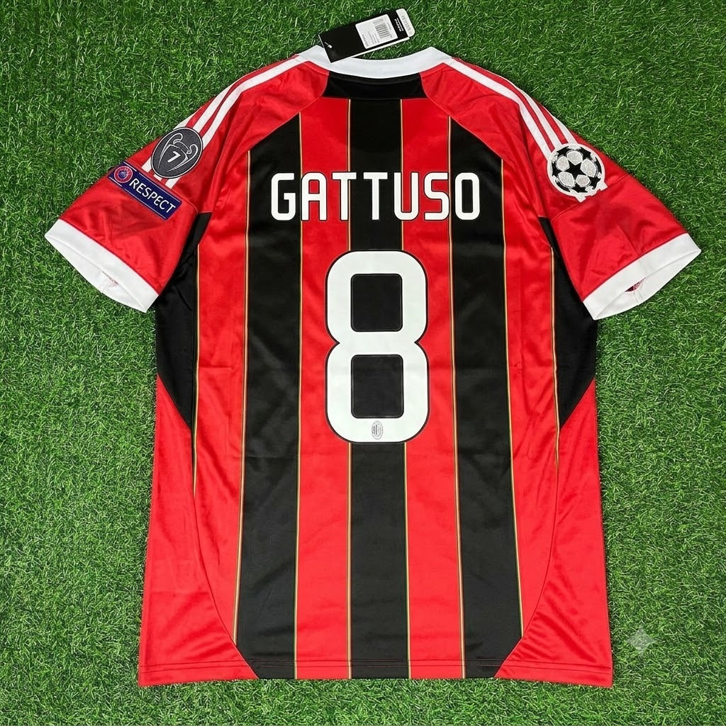 Gennaro Gattuso – AC Milan Home Retro Kit Jersey – | Trikot | Maillot Soccer Shirt