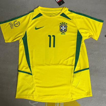 Ronaldinho Brasilien WM 2002 Retro Fußballtrikot