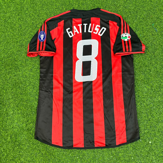 AC Milan 2003/04 Home Retro Football Jersey – Gennaro Gattuso 8