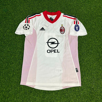 AC Milan 2003 Champions League Final Old Trafford White Retro Jersey – Gennaro Gattuso