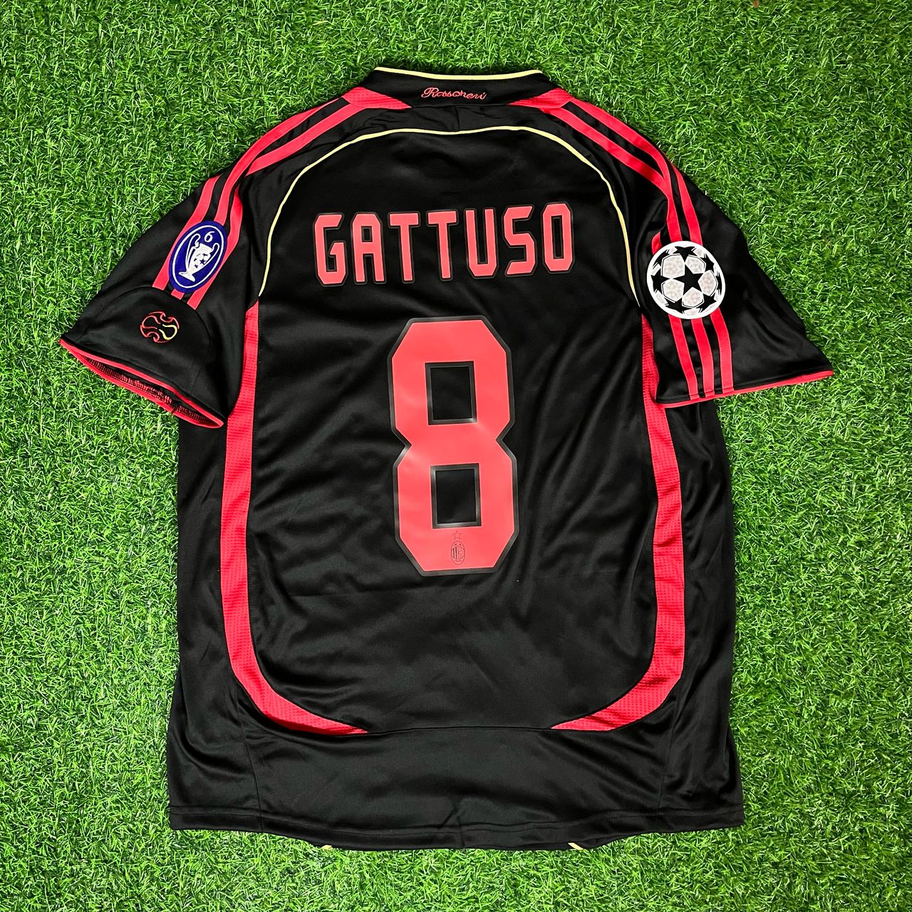 Gennaro Gattuso Milan 2006 2007 Black Retro Jersey